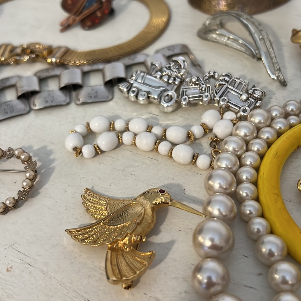 Lot vintage costume jewelry Sarah Coventry Avon bracelet necklace brooch - Picture 5 of 8